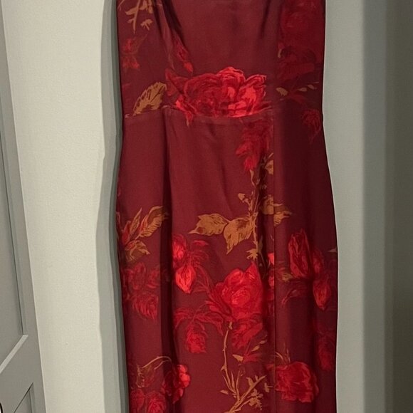 Reformation Irisa Dress - Barcelona Border - burgundy-size 0 - Picture 3 of 6